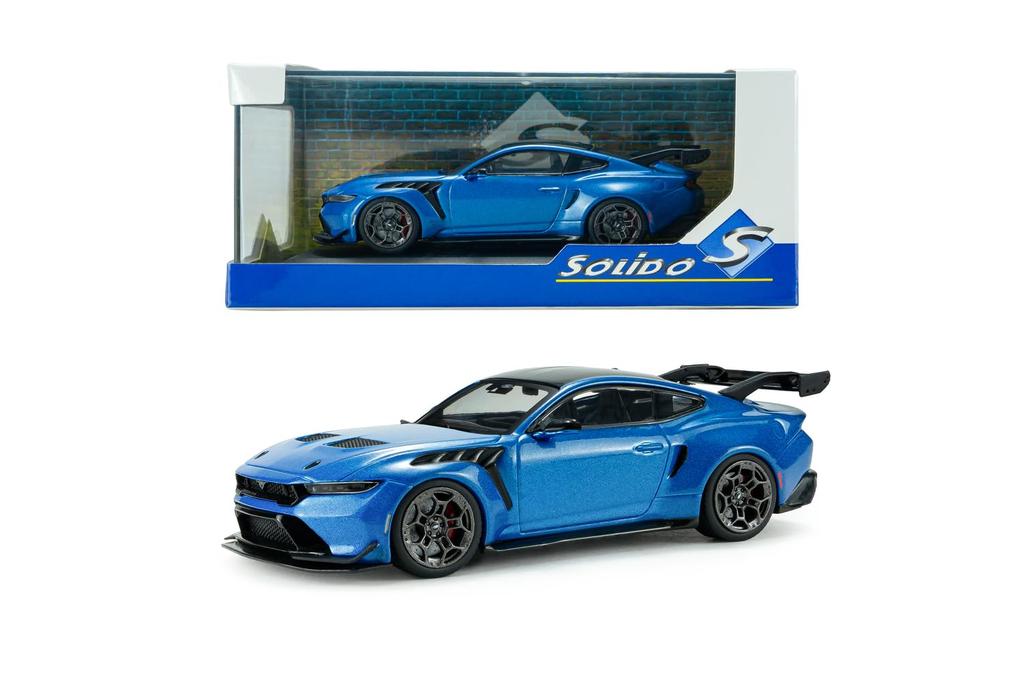 SOLIDO Ford Mustang GTD 2025 Finished Diecast Miniature Car S4318301 1/43 (Blue)