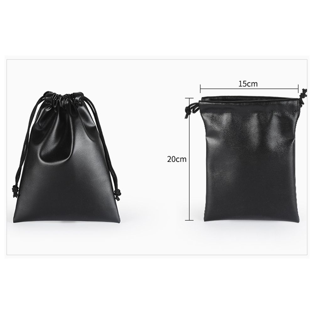 Сумка для хранения игрушек и ювелирных изделий для кемпинга на открытом воздухе, многофункциональная, черная, из искусственной кожи, с завязками на шнурке