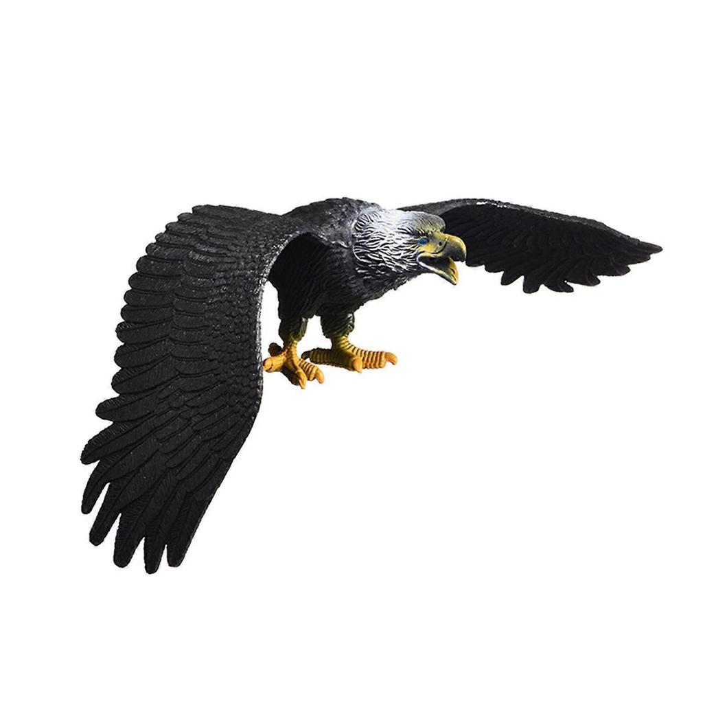 Simulated Eagle Model Play Toy Animal Bird Toy for Girls Kids Education Gift S gray