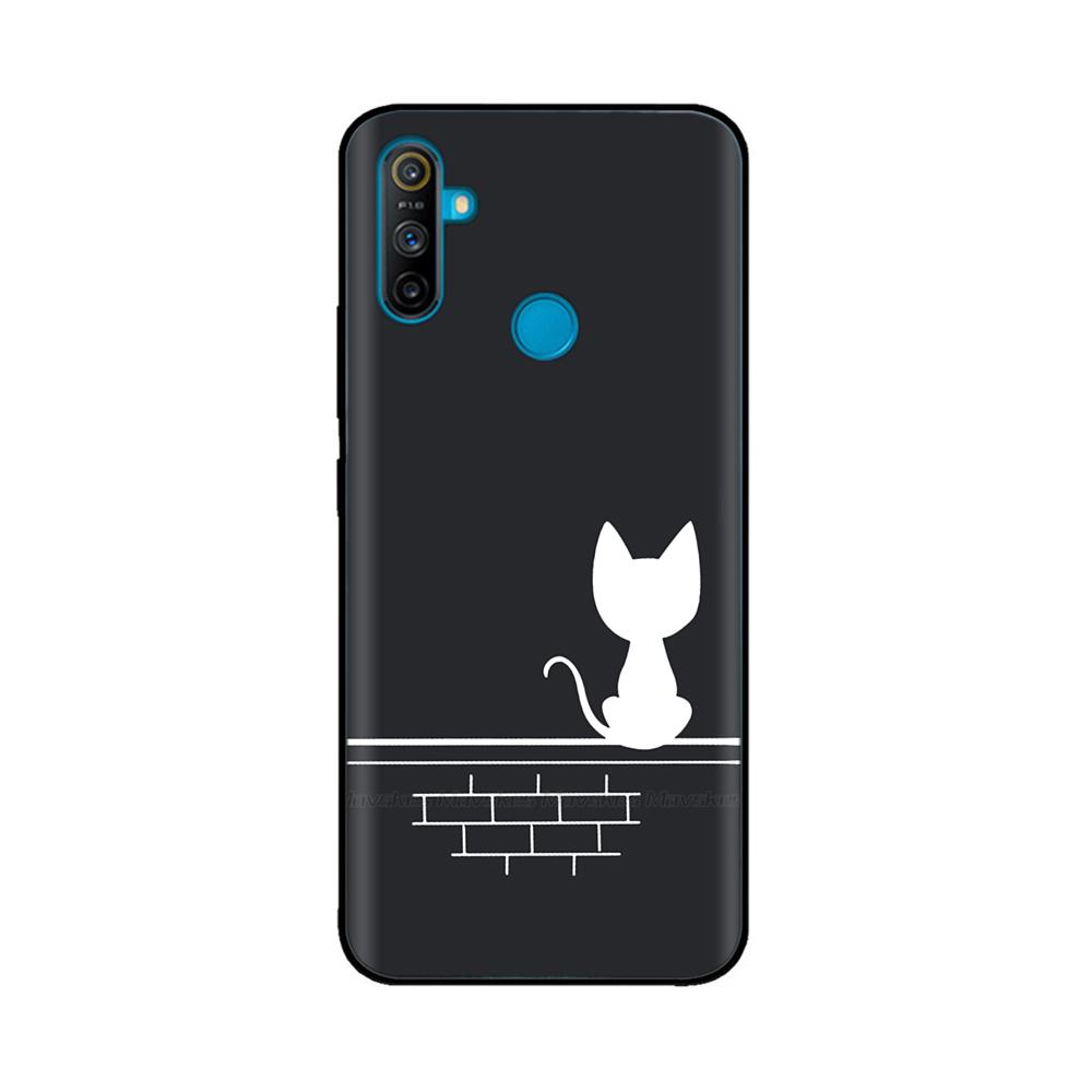 Чехол для Realme C3 Мягкий Черный Силикон ТПУ Узорчатая Задняя Крышка Для OPPO Realme C3 RMX2020 C 3 RealmeC3 Расписной Чехол для Телефона Fundas