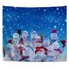 Рождественский тематический милый гобелен с принтом снеговика для дома, гостиной, спальни, общежития, украшение стены, гобелен