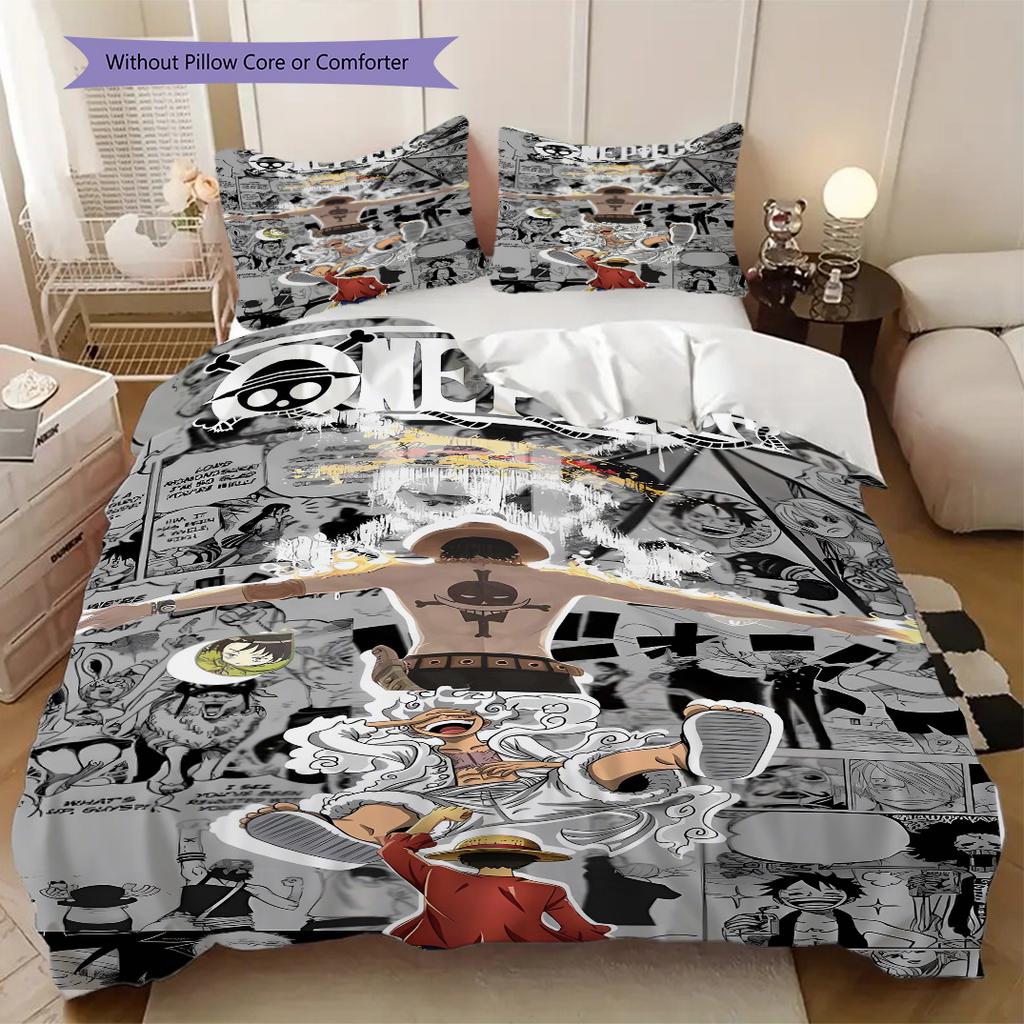 Anime One Piece Soft Comfortable Duvet Cover, Children's Bedding Set Gift, Various Sizes Available LXR175