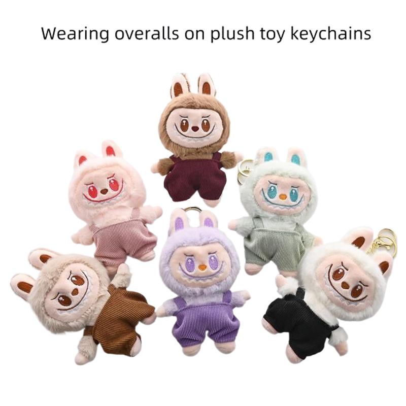 Милый аниме-комбинезон Labubu, плюшевая кукла, брелок, подвеска, сумка-монстр, подвесные украшения, аксессуары, подарки на день рождения