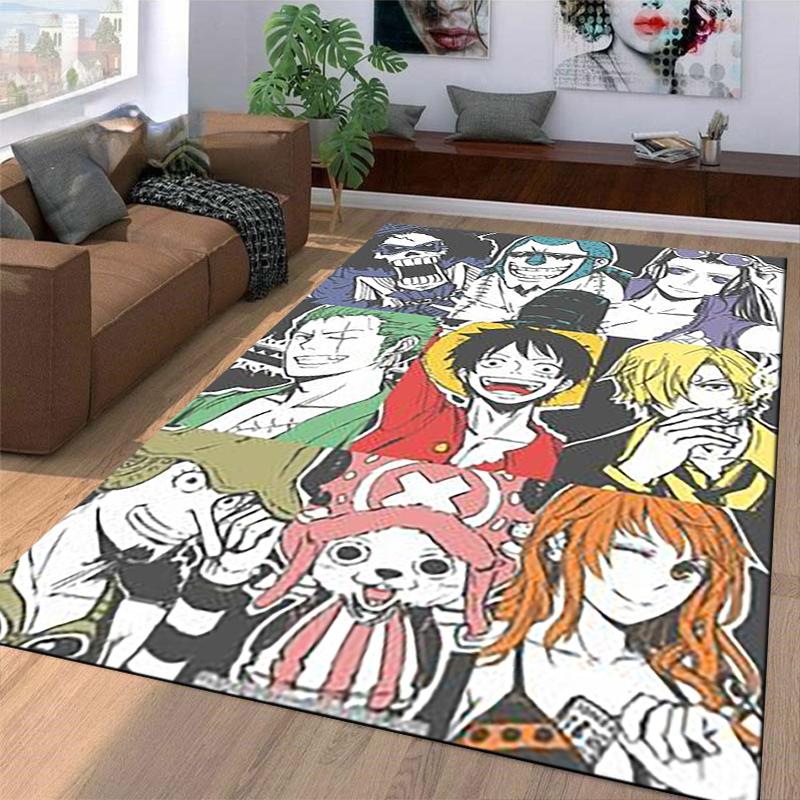 Colorful Anime Character Pattern Carpet for Bedroom or Living Room Suitable for use as an anti-slip for living room bedroom sofas
