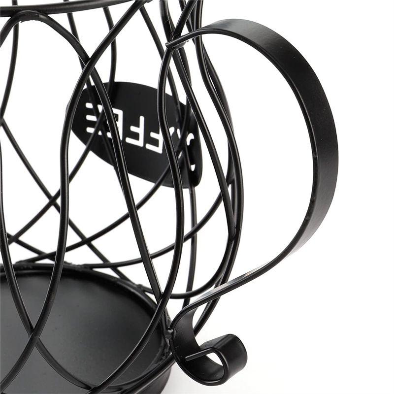 M-Modern-Universal Coffee Capsule Storage Basket Coffee Cup Basket Coffee Pod Organizer Holder Black For Home Cafe Hotel
