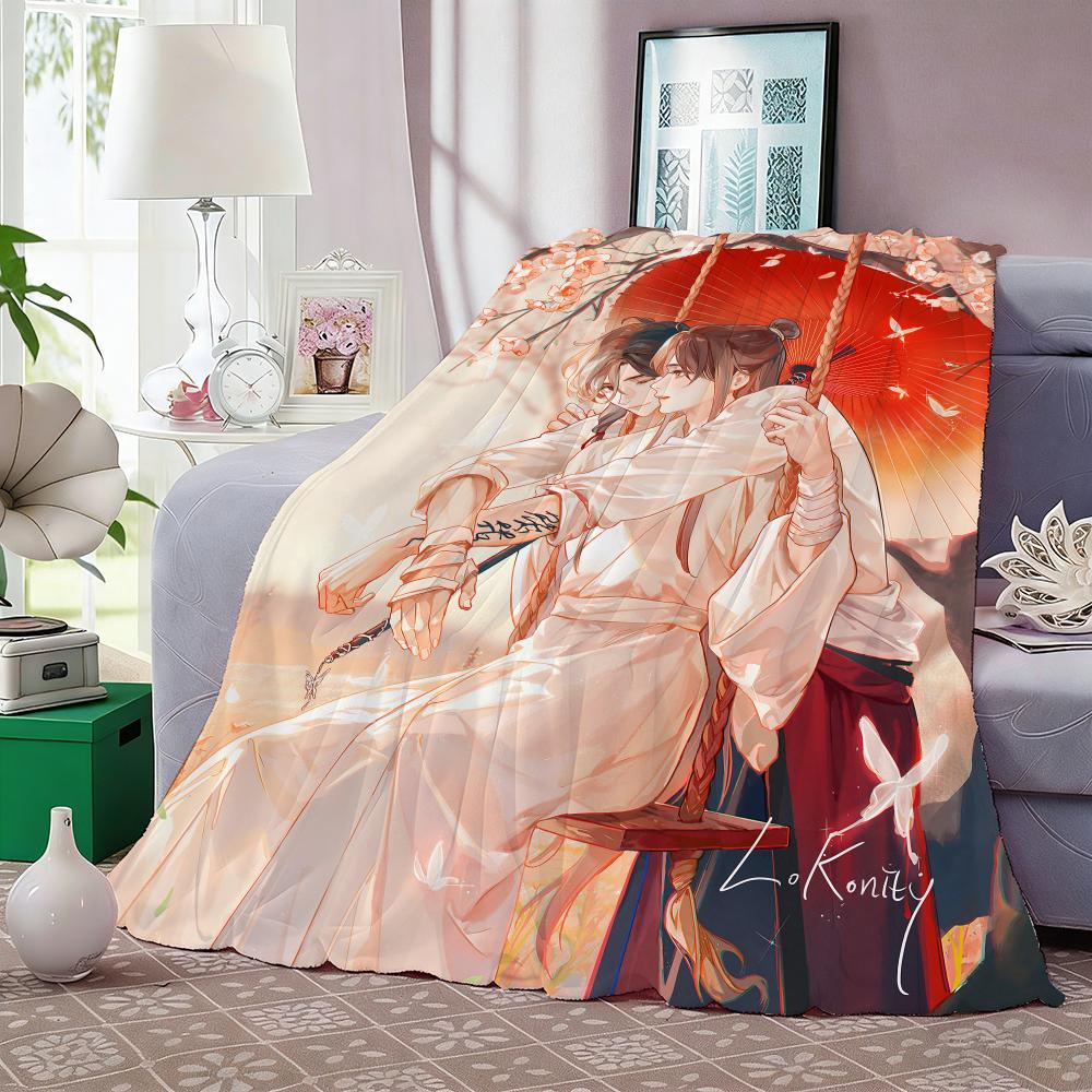 Anime Heaven Official's Blessing Throw Lightweight 240g Flannel Blanket Soft Skin-friendly for Summer Cooling