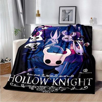 Флисовое одеяло с 3D принтом Game Hollow Knight для кроватей, походов, пикника, толстое одеяло, покрывало, флисовое одеяло