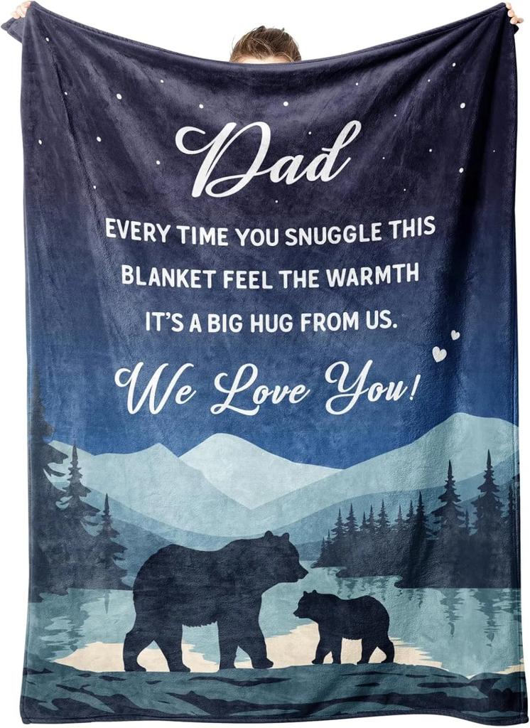 Perfect Gifts to Dad Blankets for Father's day Mother's Day Anniversary Birthday for Mom Son Daughter Grandpa Grandma Aunt Throw
