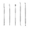 Stainless Steel Double-Headed Manicure Tool Set: Professional Grade Horseshoe Nail & Cuticle Pusher