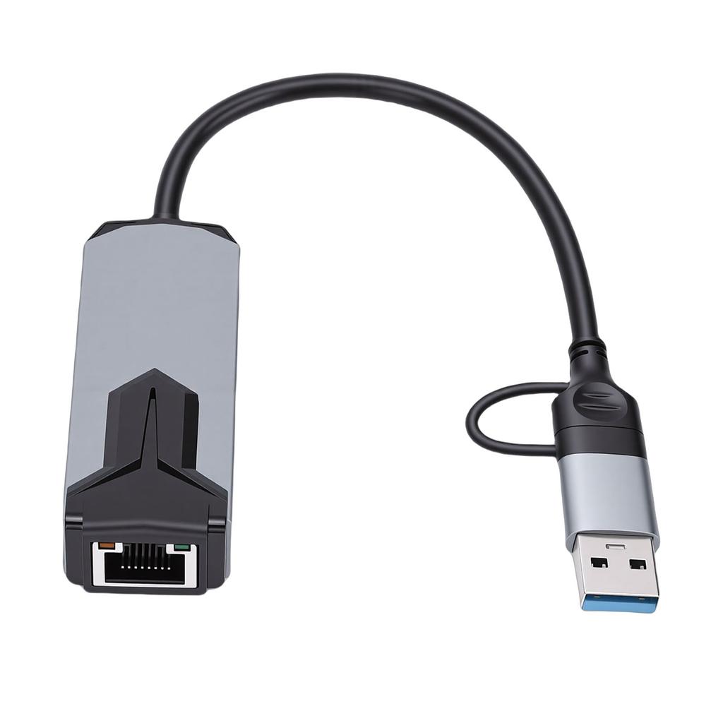 USB C and USB A to Ethernet Adapter 5Gbps High Speed Type C to RJ45 Network Converter for Laptop Tablet