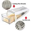 Efficient Double Cutter Grater for Quick and Uniform Food Processing with Stable Construction and User Friendly Handle