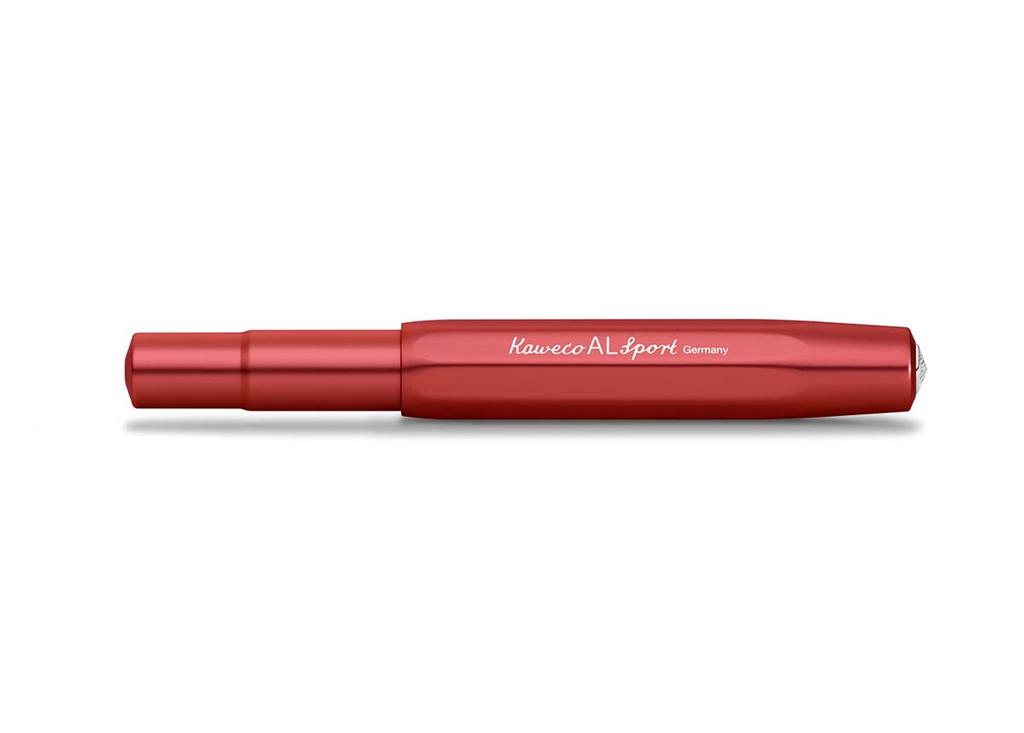 Kaweco AL Sport Fountain Medium Nib Deep Pen, (M), Red, ALFP-DR (Official Import)