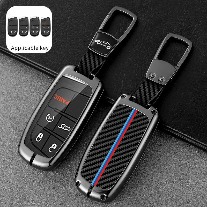 Чехол для ключа JEEP Compass, Renegade, Grand Commander и Grand Cherokee с мужской пряжкой-ракушкой