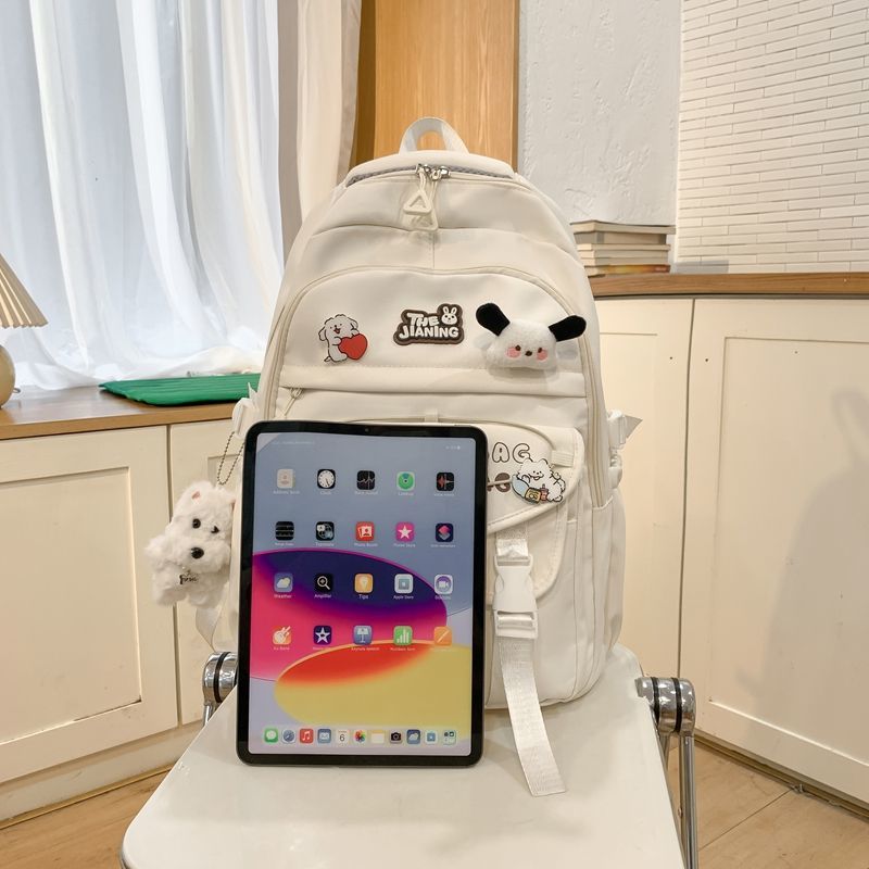 1pcs / 2 Pcs School Bags for Teenage Girls Red Alphabet Cute Gift Students Bookbag Letters Travel Waterproof Bagpack