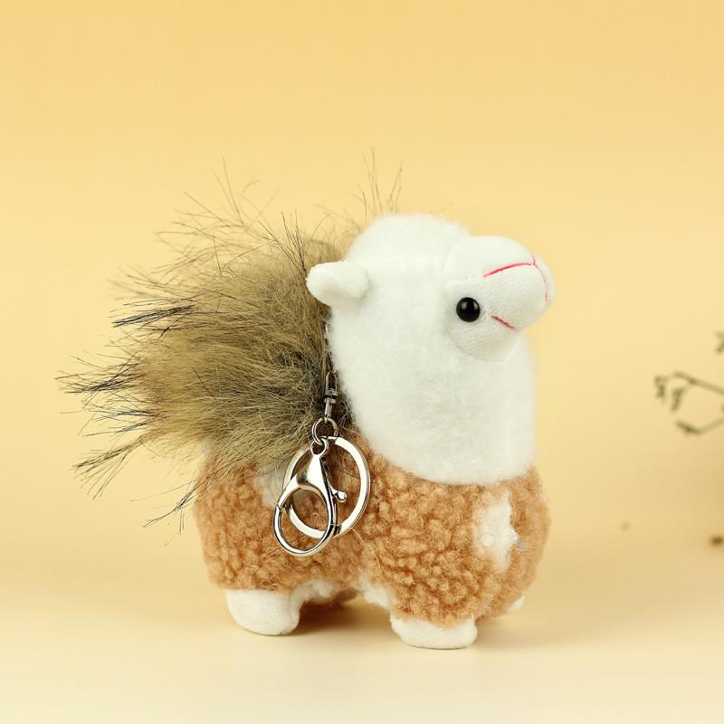 Alpaca Cartoon Plush Doll Collectors Animal Stuffed Toys Key Chain Pendant Bag