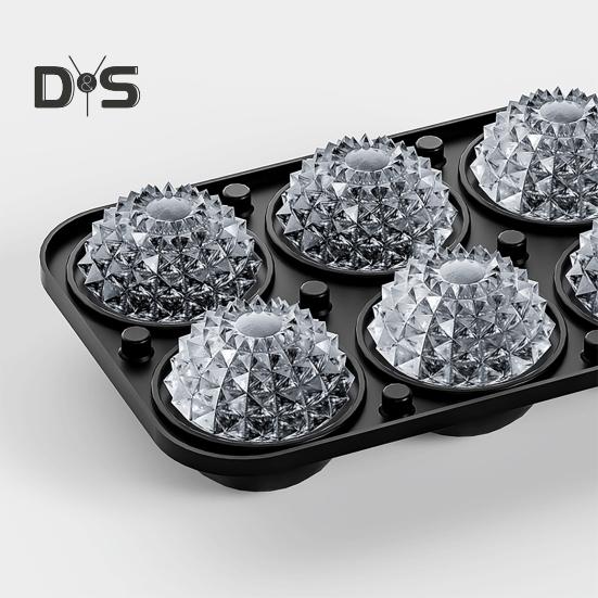 Большая сферическая форма для кубиков льда, медленно тающая, 6 ячеек, устройство для приготовления кубиков льда для коктейлей и виски