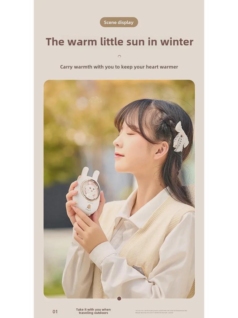 Cartoon Mini Hand Warmer & Power Bank: USB, Portable, Explosion-Proof