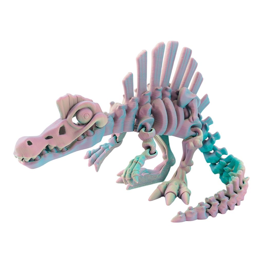 3D Printed Spinosaurus Dinosaur Skeleton Model Educational Puzzle Toy for Assembly and Display Suitable for Science and Learning Projects
