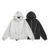 Men's Retro Multi-Zipper Hooded Sweatshirt - Autumn/Winter Versatile Style.