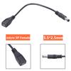 5-контактный female Micro USB 5V DC 5.5x2.5mm male Адаптер Разъем Кабель 22AWG Медная проволока 20 см / 7.87 дюйма Поддержка 5.5x2.1 мм
