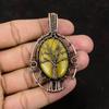 Tree Of Life Stichtite Pendant Copper Wire Wrapped Pendant Gemstone Copper Wire Jewelry Handmade Unique Copper Design Pendant Gift For Her