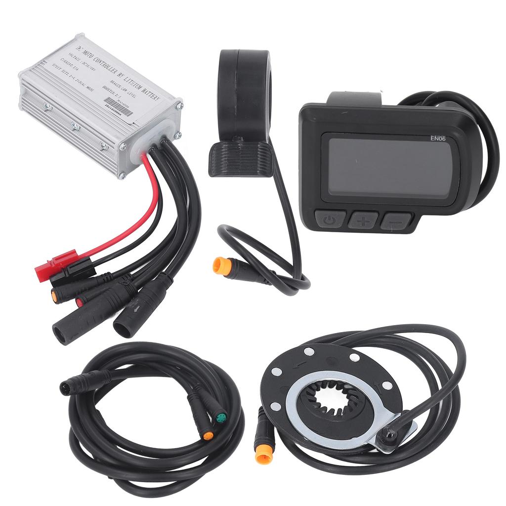 Electric Bike Motor Controller 15A Electric Bicycle Modification Kit with EN06 Panel for 250W 350W