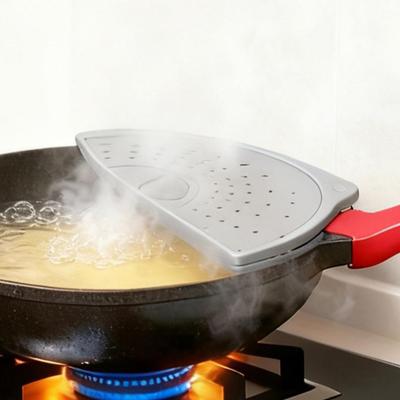 Силиконовая Защита от Брызг для Сковороды Складная Крышка от Брызг Масла при Жарке Бекона Защитные Экраны от Брызг для Домашней Кухни