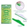 Green Irish Festival Hat with 6 Artificial Moustaches Beards Patricks Day Cosplay Hat for Men Women Festival Celebration