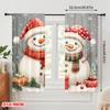 2 шт., 2D-печать на плоскости Минималистичные шторы Милые снеговики Рождественские подарки_Универсальная ткань (без стержня) Уличные украшения