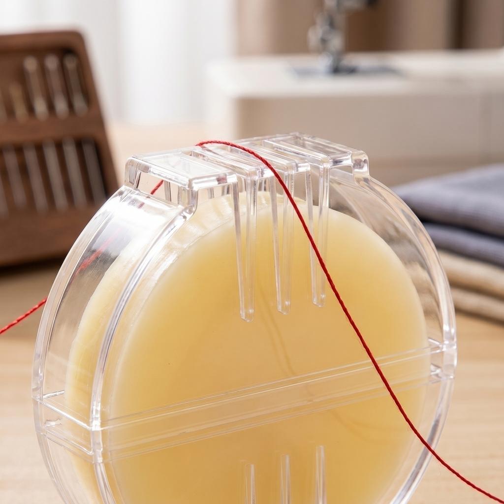 Waxed Thread for Sewing Beeswax Thread Repair Zipper Thread Cotton Thread Water Soluble Thread with Transparent Storage Box for Durable Use
