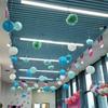 Ceiling Hanging Paper Lanterns & Flower Balls for Window Display, Mall, Supermarket, and Home Party Decoration