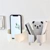 Remote Control Organizer Wall Mounted Phone Holder Storage Stand for Small Item