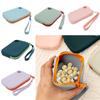 Silicone Silicone Storage Bag Waterproof Data Cable Square Key Card Bag  Travel
