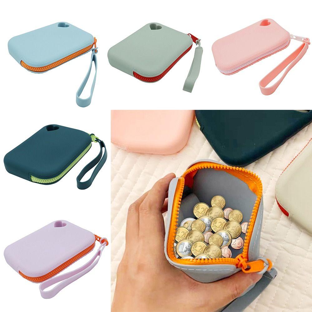 Large Capacity Silicone Storage Bag Silicone Data Cable Portable Key Card Bag Travel