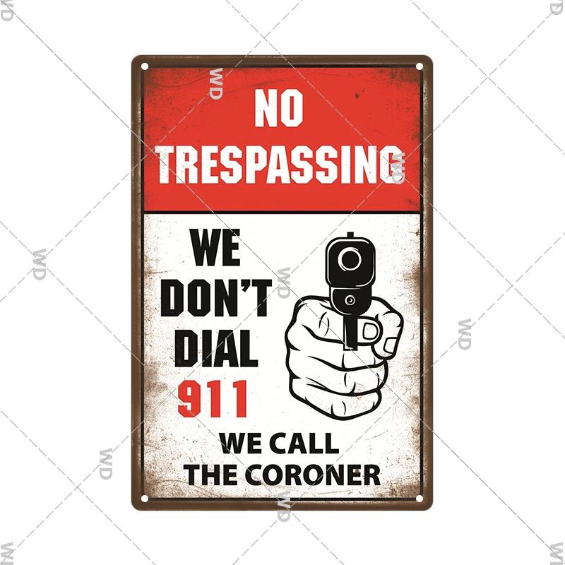 Warning Metal Sign Vintage Plaque Metal Caution Area 51 No Trespassing Retro Garden and Yard Caution Tin Sign Garage Park Decor