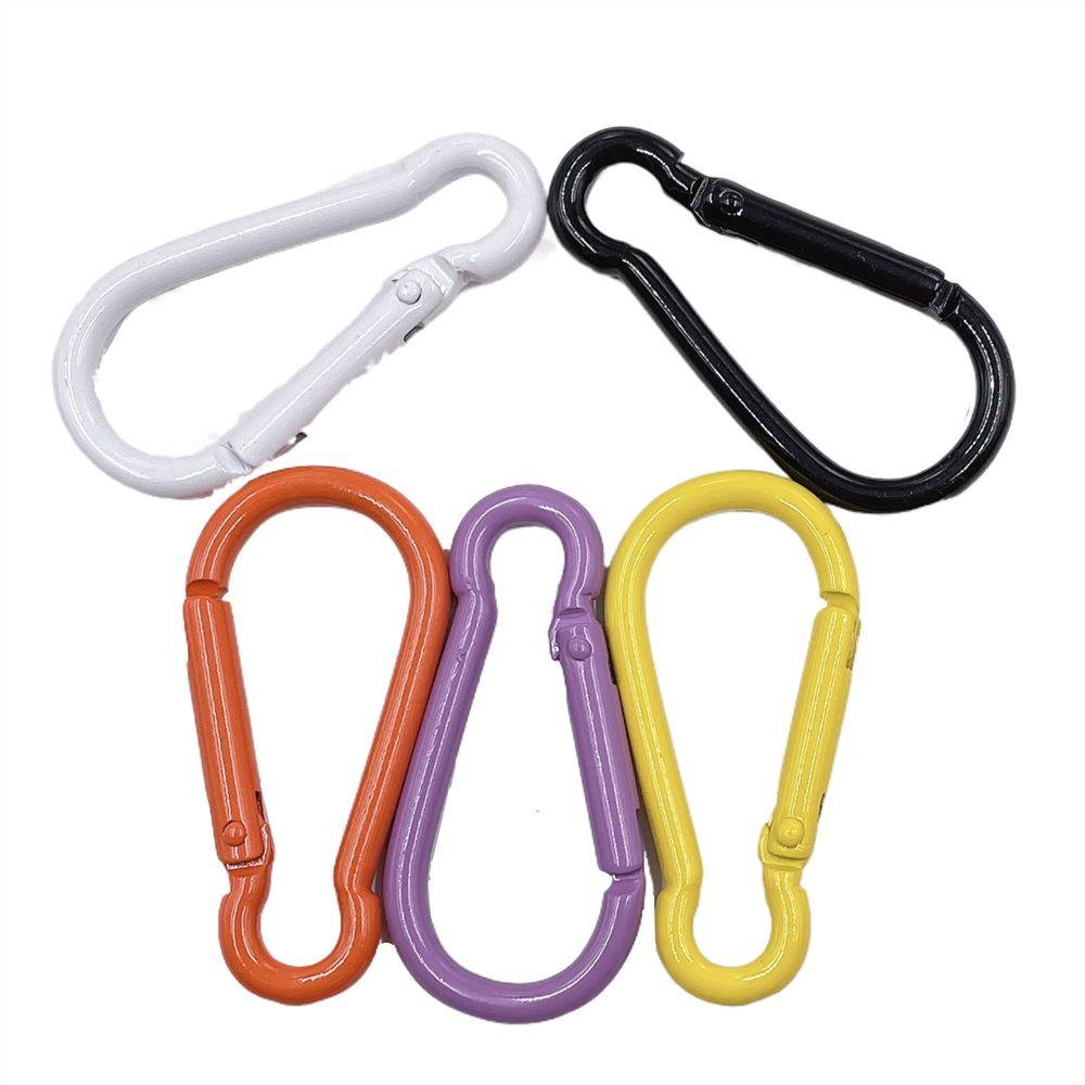 Safety Buckle Camping 45x24mm Making Jewelry Keychain Clip Carabiner Hook Key Ring D Carabiner