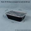 Коммерческие прямоугольные одноразовые пластиковые контейнеры для еды с крышками