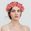 Повязка на голову с имитацией розы в стиле ретро, ​​искусственный цветок, повязка на голову с короной, женский головной убор, обруч для волос, декор для вечеринки