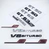 3D ABS Плоские Буквы GT50 GT53 GT63 GT63S V8 Biturbo 4matic+ ABS Шильдик для Mercedes Benz AMG C190 X290 Наклейка на Бок/Багажник Автомобиля