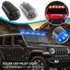 Solar Powered Wireless Truck Cab Marker Lights 5Pcs Colorful Auto Roof Marker Lamps No Drill Vehicle Top Lighting Kit