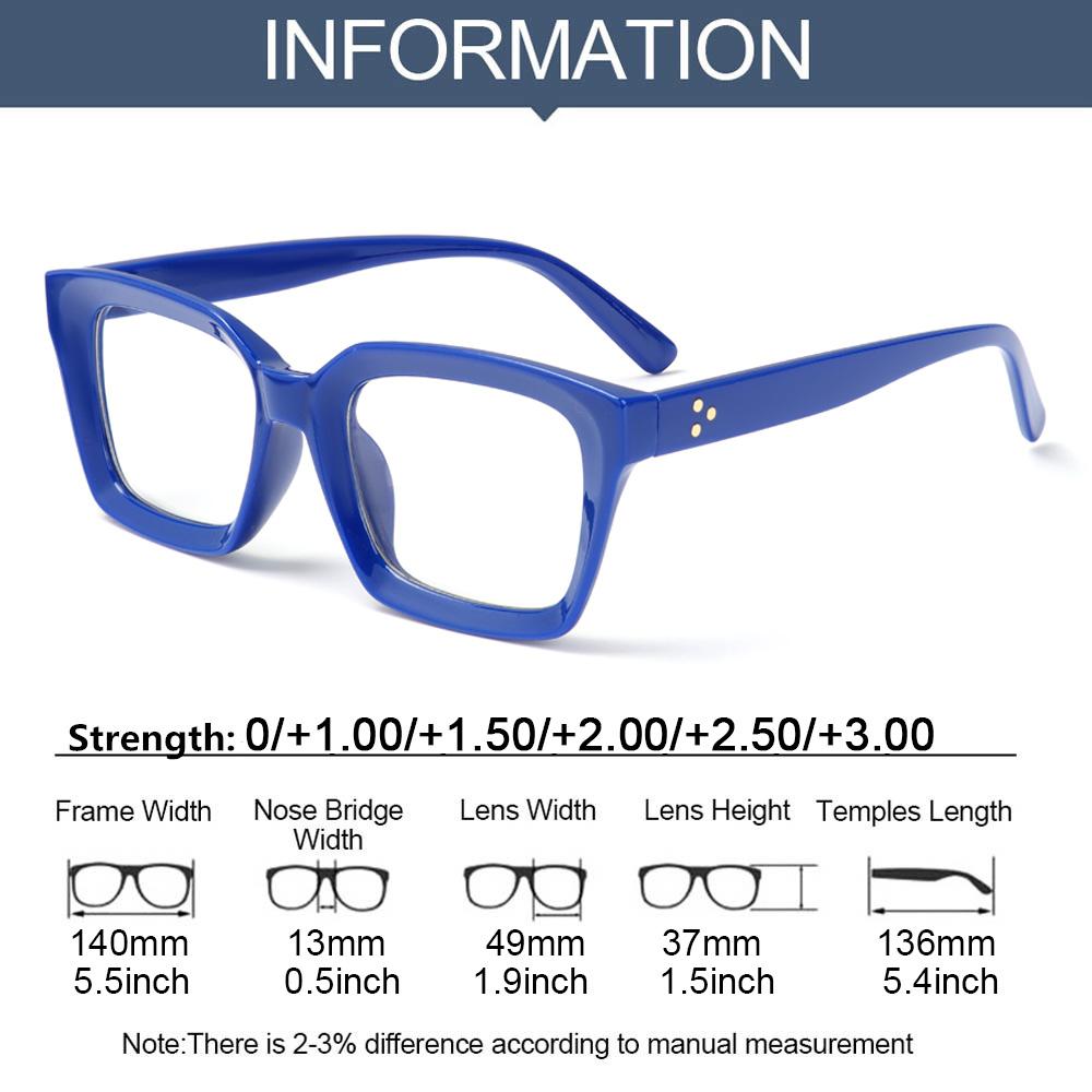 Diopter +1.0~+4.0 High-definition Portable Reading Glasses Oversized Presbyopia Eyeglasses Large Frame