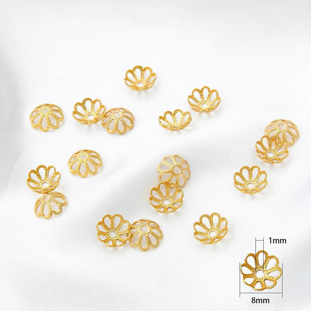 10 шт 18-каратное золото медь сосуд цветок подвески для DIY ожерелье браслет ювелирных изделий ремесло