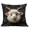 1pcs Creative Valais Blacknose Sheep Double-Sided Print Pillow Cover Cute Alpaca Cushion Case Elegant Home Decor Pillowcase
