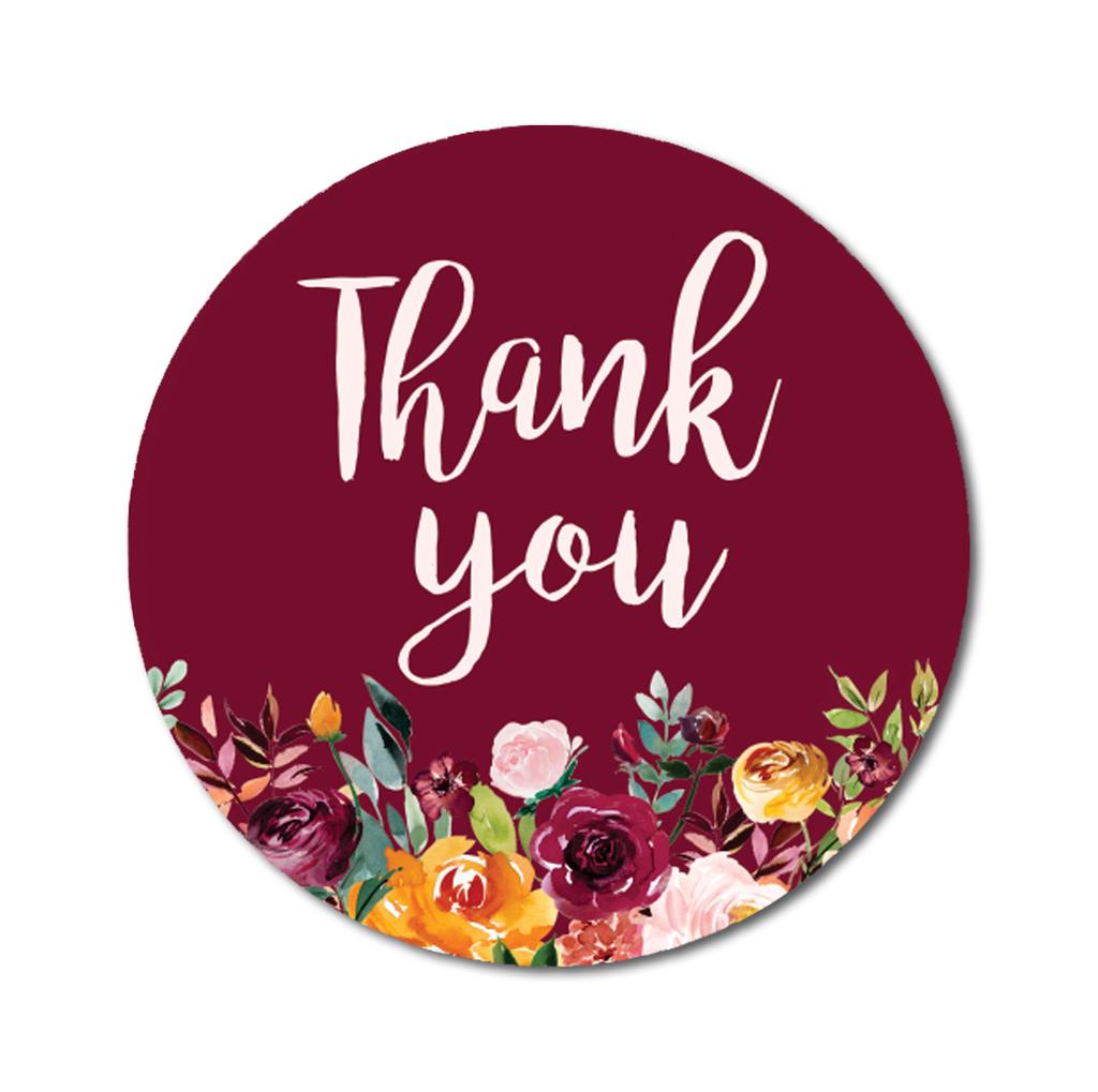 Darling Souvenir ботаническая цветочная рамка 1,6 дюйма фуксия розовая круглая нестандартная благодарность наклейки-45