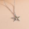 Korean Vintage Pentagram Necklace Zinc Zinc Alloy Korean Clavicle Chain Simple Star Pendant Necklace  Party