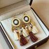 Zinc Zinc Alloy Tassel Earrings Beads Ethnic Earrings Beach Style Vintage Earrings  Summer