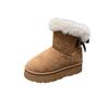 2024 New Platform Boots Women's Winter with Fleece Thickened Warm Cotton Boots Northeast Outdoor Non-slip Bread Cotton Shoes