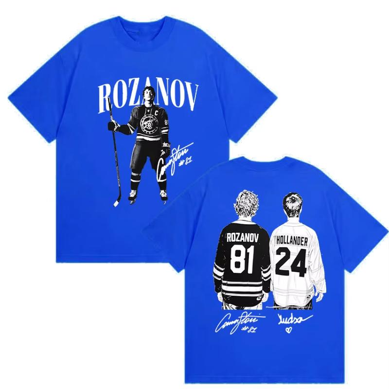 Ilya Rozanov Hollanov Large Unisexs Tshirt Heating Competition Retro Pattern Tshirt Movie Shane Hollander Cotton Tshirt