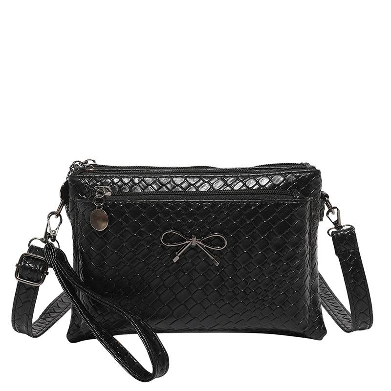 Вместительный французский минималистичный горизонтальный кошелек-конверт для ношения в руке для модной плетеной сумки на ужин