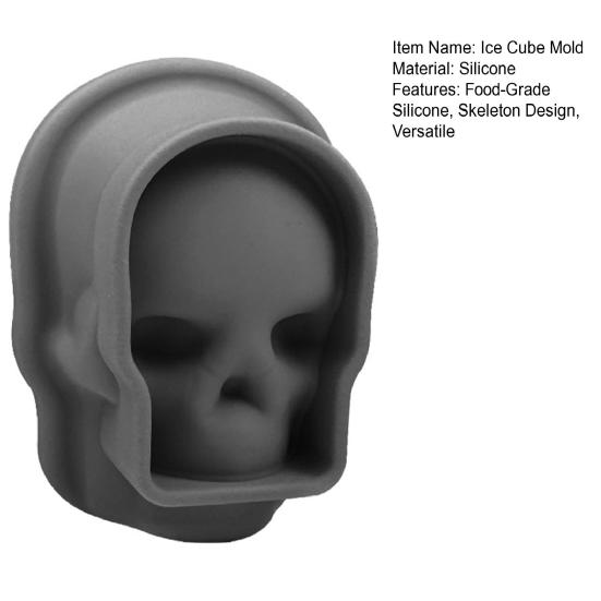 Форма для льда в виде скелета, большой силиконовый поддон для льда для виски, коктейлей, соков, льдогенератор в форме черепа без бисфенола А, принадлежности для вечеринки на Хэллоуин